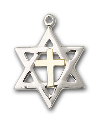 Two-Tone Sterling Silver and Gold-Filled Star of David Pendant