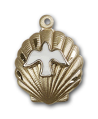 Gold-Filled Shell / Holy Spirit Pendant