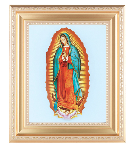Our Lady Of Guadalupe In Satin Gold Frame 10.25X12.25" 8X10Prt
