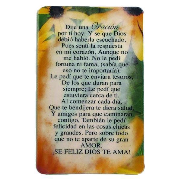 Oracion a Santa Teresa de Avila Laminated Prayer Cards - Pack of 25- in  Spanish Espanol
