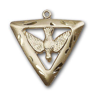 14K Gold Holy Spirit / Triangle Pendant