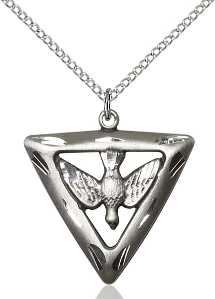 Sterling Silver Holy Spirit / Triangle Pendant