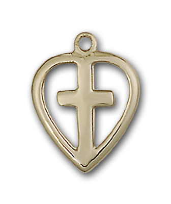 Gold-Filled Heart / Cross Pendant