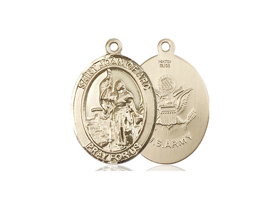 Gold-Filled St. Joan Of Arc Army Pendant 