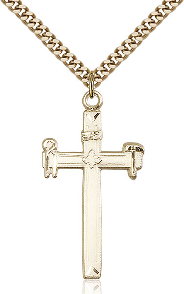 Gold-Filled Carpenter Cross Pendant