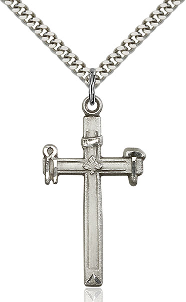 Sterling Silver Carpenter Cross Pendant