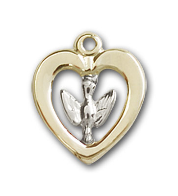 Two-Tone Sterling Silver and Gold-Filled Holy Spirit Pendant