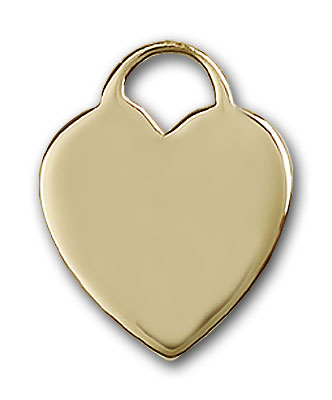 14K Gold Heart Pendant - Engravable