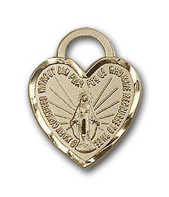 Gold-Filled Miraculous Heart Pendant