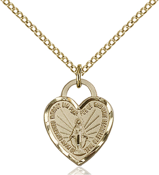 Gold-Filled Miraculous Heart Pendant