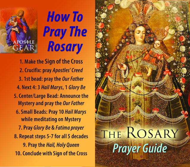 How To Pray The Rosary Pocket Guide - 15-Pack