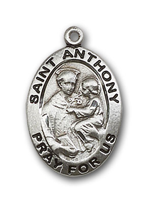 Sterling Silver St. Anthony of Padua Pendant