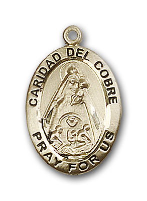 14K Gold Caridad Del Cobre Pendant - Engravable