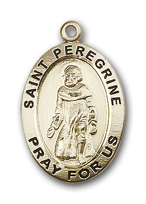 14K Gold Peregrine Pendant - Engravable