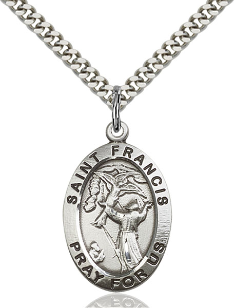 Sterling Silver St. Francis of Assisi Pendant