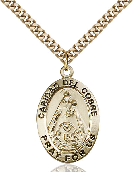 Gold-Filled Caridad Del Cobre Pendant