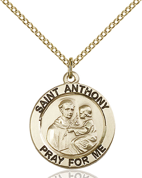 Gold-Filled St. Anthony of Padua Pendant