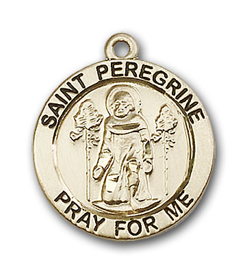 14K Gold St. Peregrine Pendant - Engravable