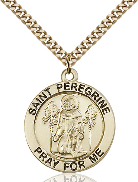 Gold-Filled St. Peregrine Pendant