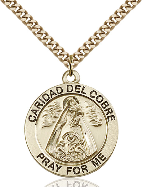 Gold-Filled Caridad Del Cobre Pendant