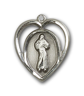 Sterling Silver Divine Mercy Pendant