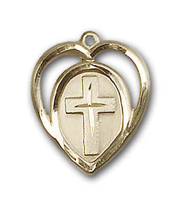 Gold-Filled Heart / Cross Pendant