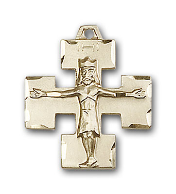 Gold-Filled Modern Crucifix Pendant