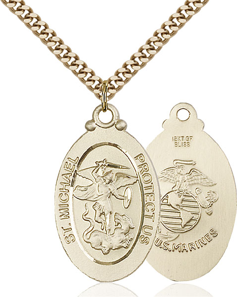 Gold-Filled St. Michael / Marines Pendant