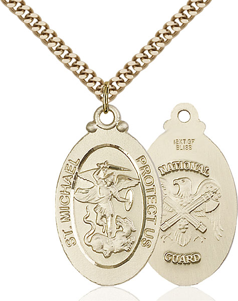 Gold-Filled St. Michael National Guard Pendant