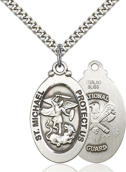 Sterling Silver St. Michael / National Guard Pendant