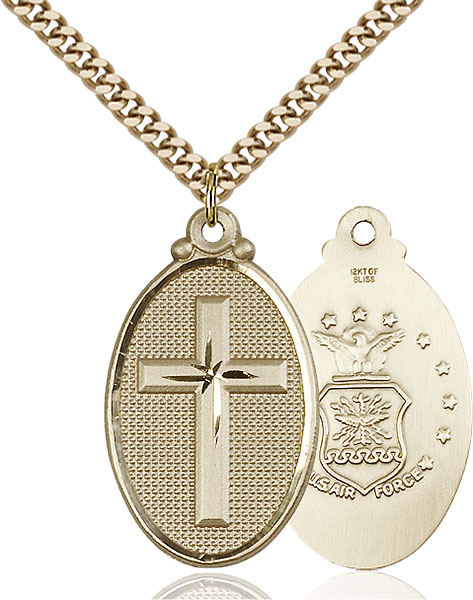 Gold-Filled Cross / Army Pendant