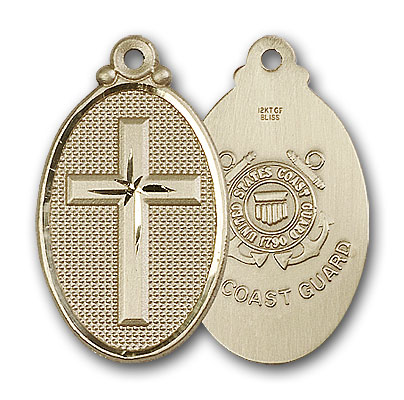 Gold-Filled Cross / Coast Guard Pendant