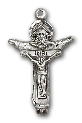 Sterling Silver Trinity Crucifix Pendant
