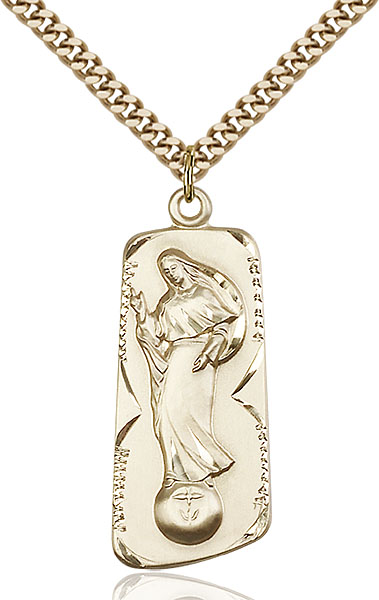 Gold-Filled Our Lady of Mental Peace Pendant