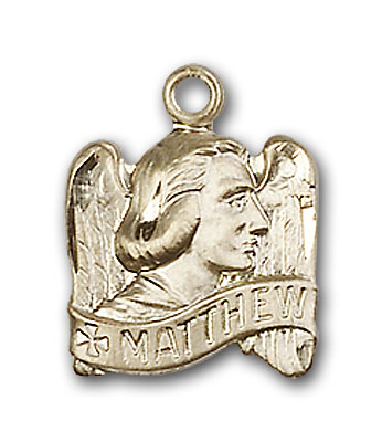 14K Gold St. Matthew Pendant - Engravable
