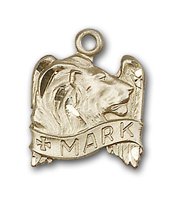 14K Gold St. Mark Pendant - Engravable