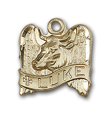 14K Gold St. Luke Pendant - Engravable
