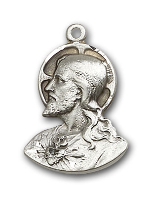Sterling Silver Head of Christ Pendant