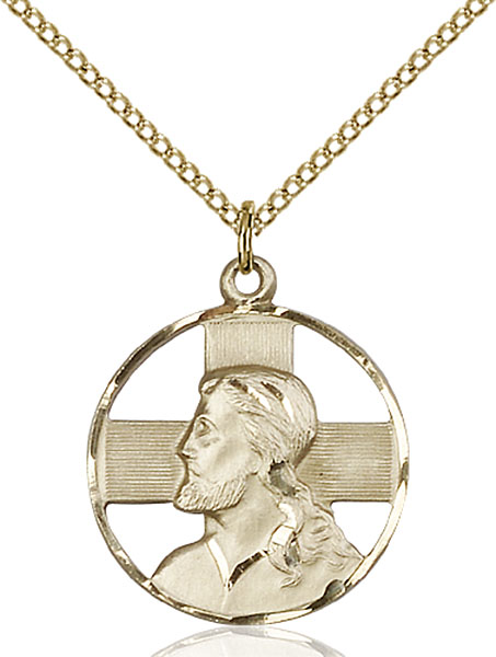 Gold-Filled Head of Christ Pendant