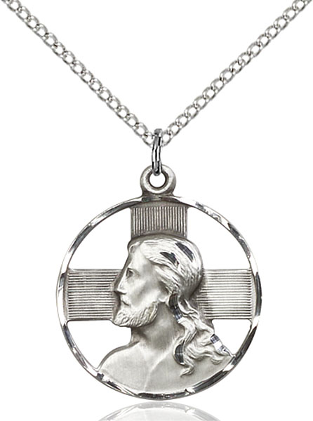Sterling Silver Head of Christ Pendant