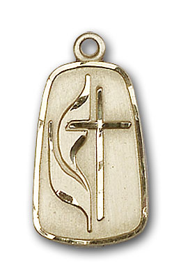 14K Gold Methodist Pendant - Engravable