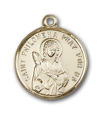 14K Gold St. Philomena Pendant - Engravable