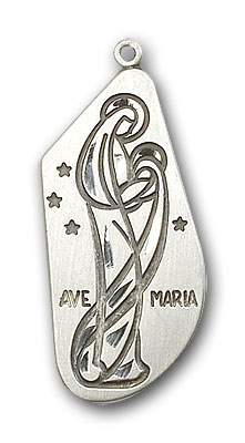 Sterling Silver Ave Maria Pendant