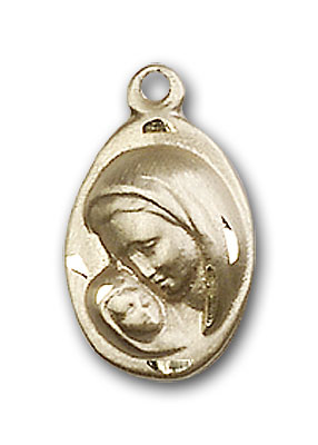 Gold-Filled Madonna & Child Pendant