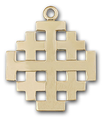Gold-Filled Jerusalem Cross Pendant