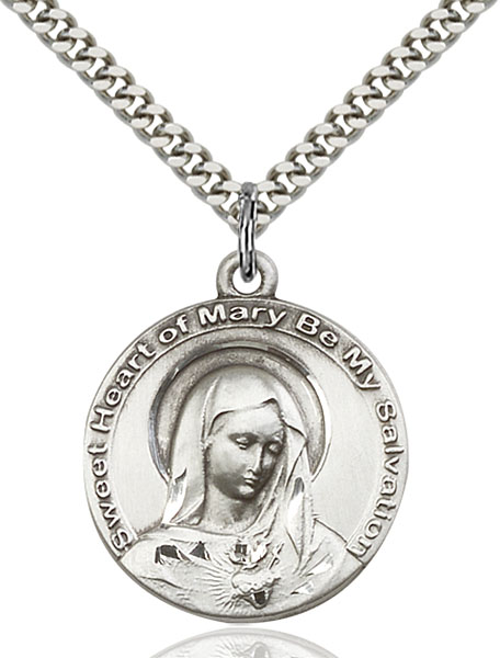 Sterling Silver Mary Pendant