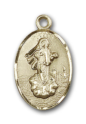 Gold-Filled Our Lady of Medugorje Pendant