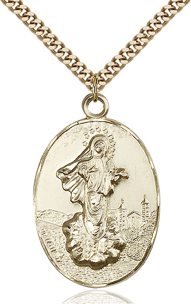 Gold-Filled Our Lady of Medugorje Pendant