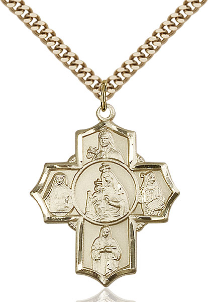 Gold-Filled Our Lady of Mount Carmel Pendant