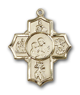 Gold-Filled 5-Way Firefighter Pendant